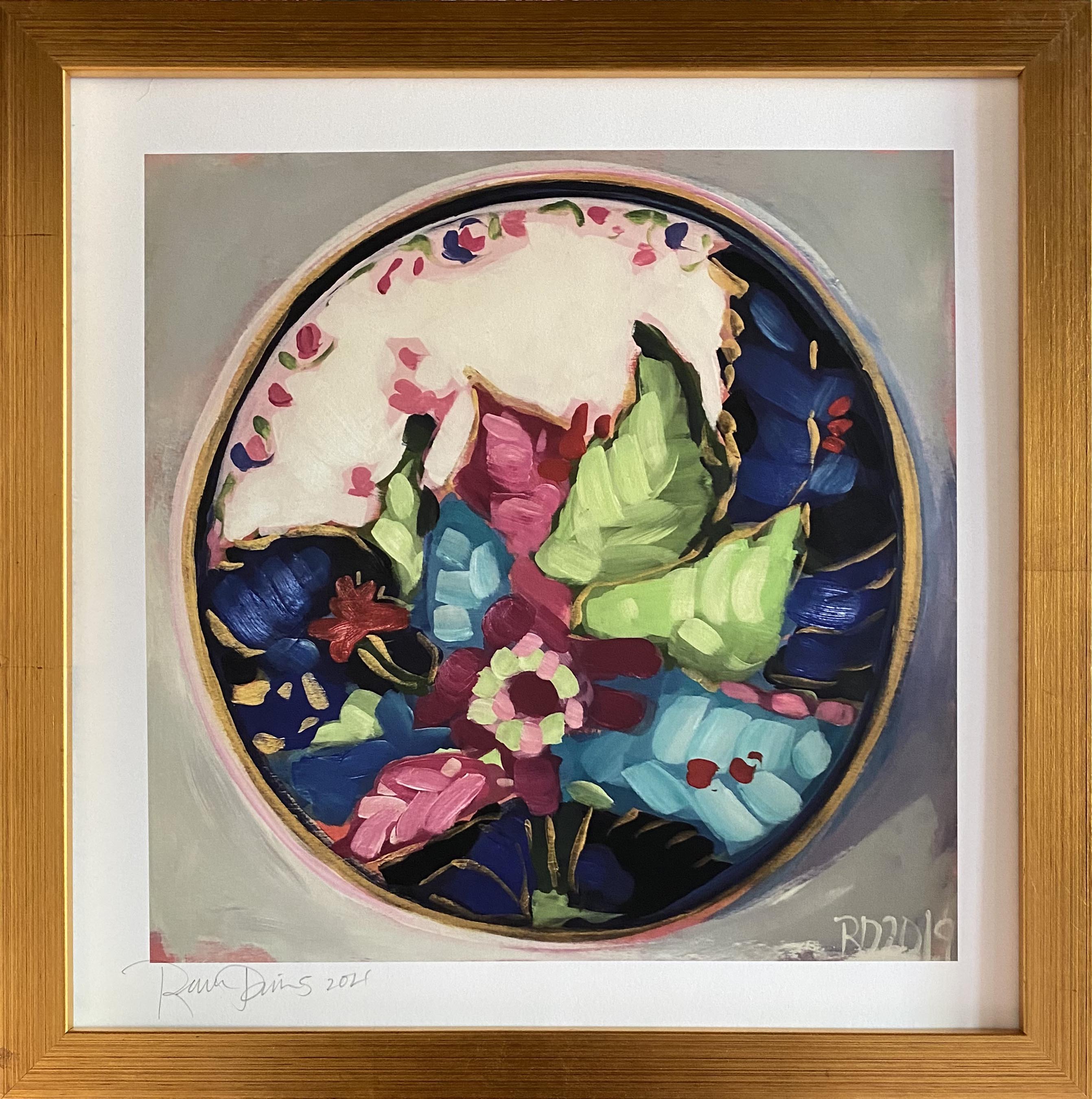 tobacco leaf paint color Framed Tobacco Leaf Print